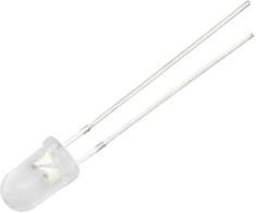 2156# LED diodas 5 mm (skaidrus, šaltai baltas)