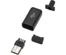 2198# Micro USB B tipo kištukas kabeliui tvirtinti