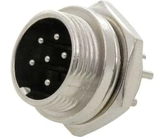 24-770# 6 kontaktų cb mikrofono lizdas korpusui