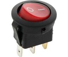 3904# Apvalus šviečiantis jungiklis 12v raudonas