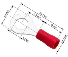 Blow Izoliuota žiedinė jungtis S formos varžtas 4.3 kabelis 4.3mm