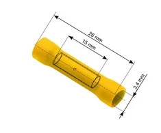 Blow Oem Vamzdelio formos jungtys 4.3/26mm 100vnt - geltona