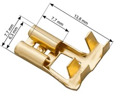 Blow Neizoliuota plokščia jungtis 6.3 mm kampu
