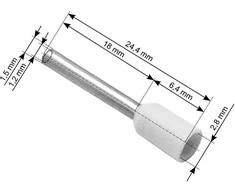 Blow Izoliuota jungties mova 0.75/18 balta
