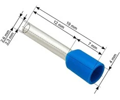 Blow Izoliuota jungties įvorė 2.5/12 mėlyna