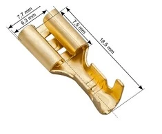 Blow Neizoliuota plokščia jungtis 6.3 mm pradinė
