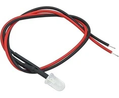 4606# LED diodas 5 mm raudonas 12v su 20 cm laidu