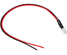 4608# LED diodas 5 mm žalias 12v su 20 cm laidu