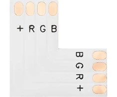 4863# Jungtis LED juostoms, L tipo, 10 mm RGB
