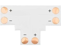 4868# T tipo LED juostelės jungtis 10 mm 2 kontaktų