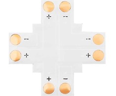 4882# Jungtis LED juostoms, tipas "+" 8 mm, 2 kontaktų