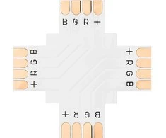 4885# Jungtis LED juostoms, tipo "+" 10 mm RGB