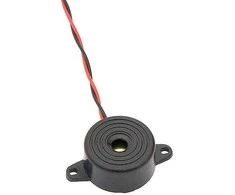 5070# Juodas garsinis signalizatorius fy248 su 24v laidu (nuolatinis)