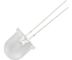 6018# LED diodas 12 mm (mėlynas, skaidrus)