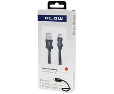 Blow USB A - micro B jungtis 1.0 m pintas juodas BLISTER