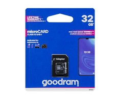 Blow 66-225# 32 GB „Micro SDHC“ kortelė su SD adapteriu, CL10, „Goodram UHS-I“
