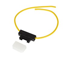 73-132# Saugiklio lizdas su laidu, automobilinis, geltonas, 1,50 (pl)