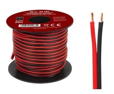 Blow Garsiakalbio kabelis 2x0.75mm juodas-raudonas 25m