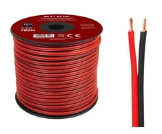 73-376# Garsiakalbio kabelis 2x2,50 mm juodas ir raudonas