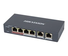 Šakotuvas SWITCH POE DS-3E0106P-E/M 4 PRIEVADŲ Hikvision