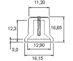 8695# Potenciometro rankenėlė juoda n-2 žalias indikatorius 17,5 mm