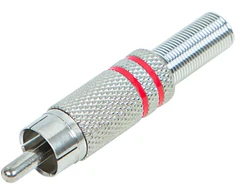 Blow 93-571# Wtyk rca metal raudona