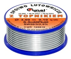 9679# CYNA 3.0mm SZPULA 100g Sn60Pb40