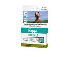 Bros HAPPS lašai nuo blusų ir erkių šunims (5–10 kg)