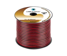 Cabletech Laidas kolonėlėms 2x0.35mm² juodas/raudonas (varinis)