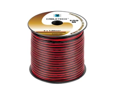 Cabletech Laidas kolonėlėms 2x1.5mm² juodas/raudonas (varinis)