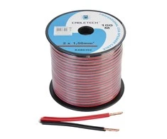 Cabletech Kolonėlių kabelis CCA 2x1.5mm 1m
