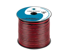 Cabletech kabelis CCA 2x0.75mm 1m - juoda raudona