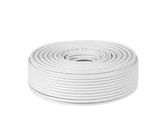 Cabletech Koaksialinis kabelis RG6U varinis 75om, Ø7.1mm, baltas