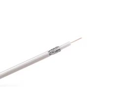 Cabletech Koaksialinis kabelis RG6U varinis 75om, Ø7.1mm, baltas