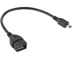 Cabletech Jungtis OTG iš mini USB kištuko į USB Lizdą 20cm
