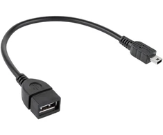 Cabletech Jungtis OTG iš mini USB kištuko į USB Lizdą 20cm