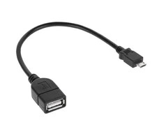 Cabletech USB kabelio lizdas A - mikro USB kištukas 20 cm