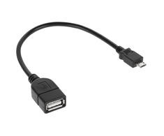 Cabletech USB kabelio lizdas A - mikro USB kištukas 20 cm