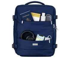 Camry CR 6880 navy mėlynas Kuprinė biznesowo-sportowy on-board free size 40x20x30 cm, 24l, 3 komory, 11 kieszeni, laptop 17