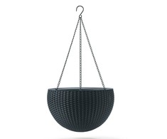 Ketter Hanging Sphere Planter apvalus pakabinamas vazonas, antracito spalvos