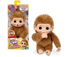 Maskotka Interaktyvus pliušinis žaislas „Little Live Pets“ – Pepi Peach mini beždžionėlė