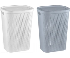Curver Infinity 60L skalbinių krepšelis baltas