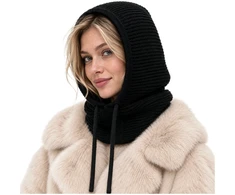 Winter hat/hood - juodas Glimz
