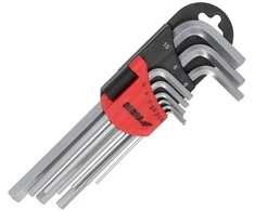Dedra eiabriauniai raktai ilgi 1510mm rinkinys 9vnt CRV