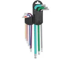 Dedra eiabriauniai raktai rutulys extrailgi 1510mm rinkinys 9vnt S2