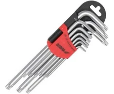 Dedra Torx raktai ilgi T10T50 rinkinys 9vnt CRV