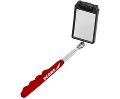 Dedra Lusterko Apžiūros veidrodėlis 50x70 mm LED, teleskopinis. 320–885 mm, stačiakampis