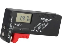 1,5 V ir 9 V akumuliatorių testeris