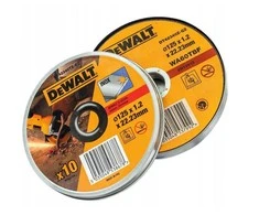 DEWALT TARCZA DO CIĘCIA METALU 125 x 1,2 x 22,2mm 10sztuk INOX