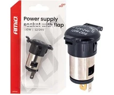 Papildomas maitinimo lizdas su dangteliu 250W 12V/24V, AMIO-04434